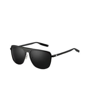 Aluminium Frame Black Polarized Sunglasses For Men Eye Protection