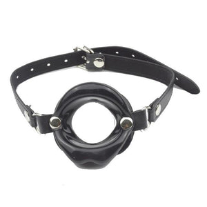 Open Mouth Rubber Lips Gag Slave Training Bondage Restraints