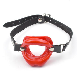 Open Mouth Rubber Lips Gag Slave Training Bondage Restraints