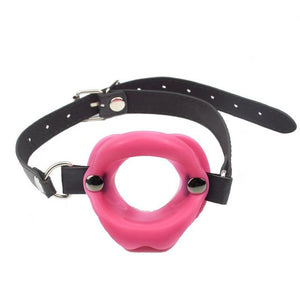 Open Mouth Rubber Lips Gag Slave Training Bondage Restraints