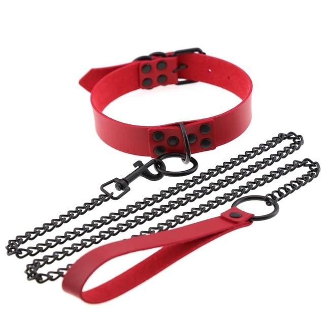 House Of Dasein Rivet Slave Collar With Leash Bdsm Bondage Pet Play Owned Submissive