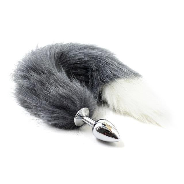 Stainless Steel Anal Plug Tail Pet Puppy Fox Cosplay Kink Bdsm Fetish