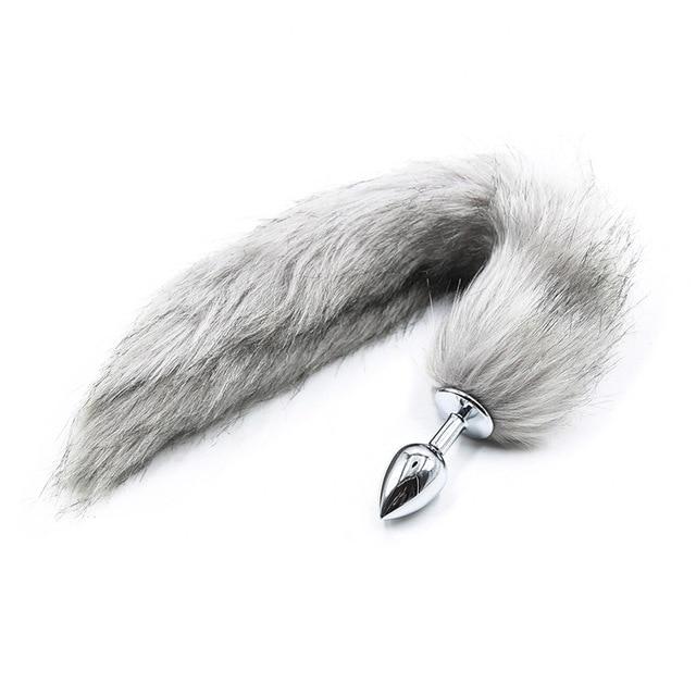 Stainless Steel Anal Plug Tail Pet Puppy Fox Cosplay Kink Bdsm Fetish