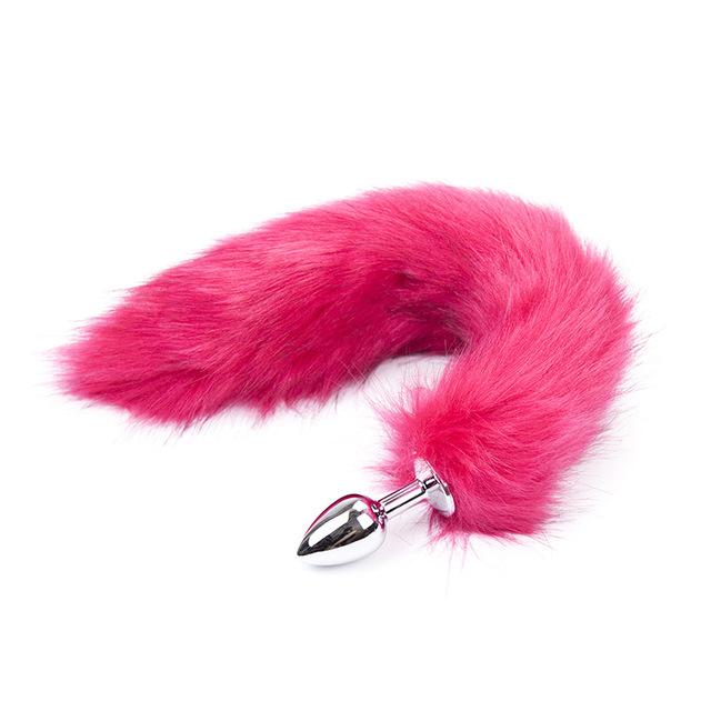 Stainless Steel Anal Plug Tail Pet Puppy Fox Cosplay Kink Bdsm Fetish