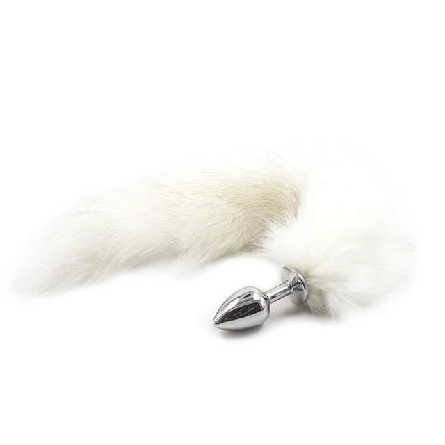 Stainless Steel Anal Plug Tail Pet Puppy Fox Cosplay Kink Bdsm Fetish