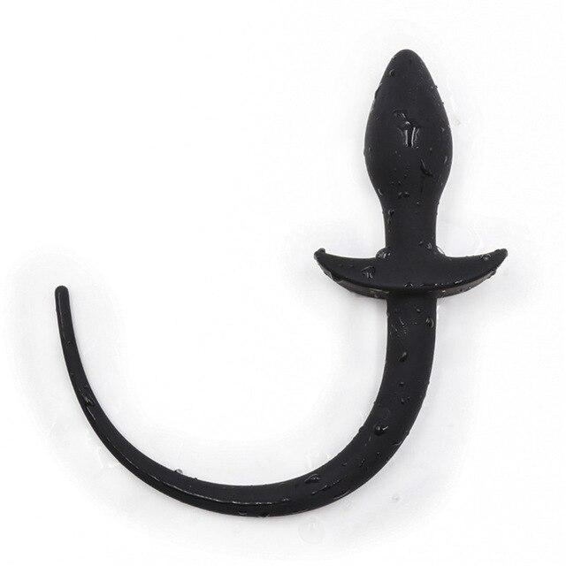 House Of Dasein Black Silicone Puppy Tail Anal Plug Pet Play Bondage Kink Bdsm Fetish Restraints