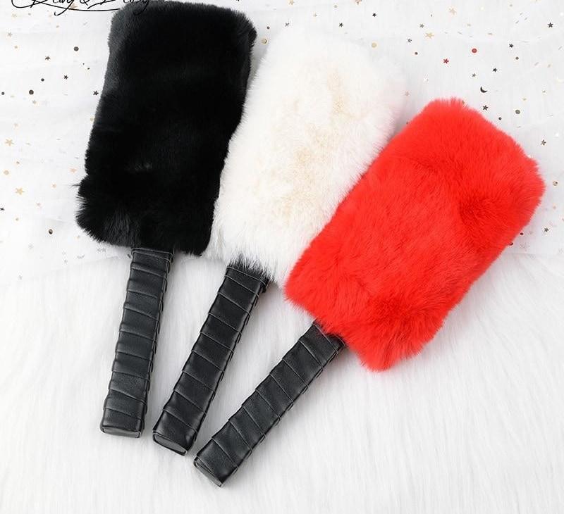 House Of Dasein Black / Red White Purple Fur Paddle Bdsm Impact Play Spanking Fetish Kink