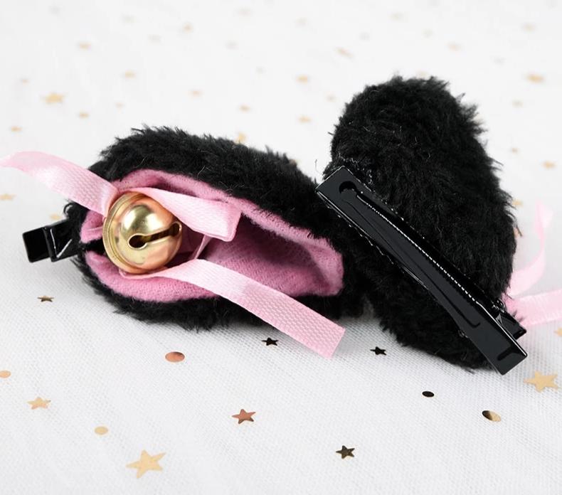 Black White Cute Kitten Ears Faux Fox Tail Ana Butt Plug Cosplay Bdsm