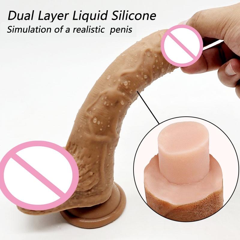 House Of Dasein Super Soft Realistic Penis Dildo Suction Cup Dong Small / Medium Large