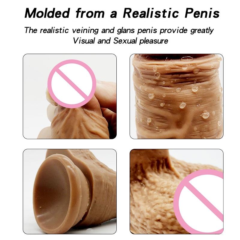 House Of Dasein Super Soft Realistic Penis Dildo Suction Cup Dong Small / Medium Large