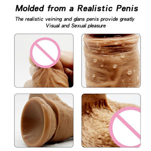 House Of Dasein Super Soft Realistic Penis Dildo Suction Cup Dong Small / Medium Large