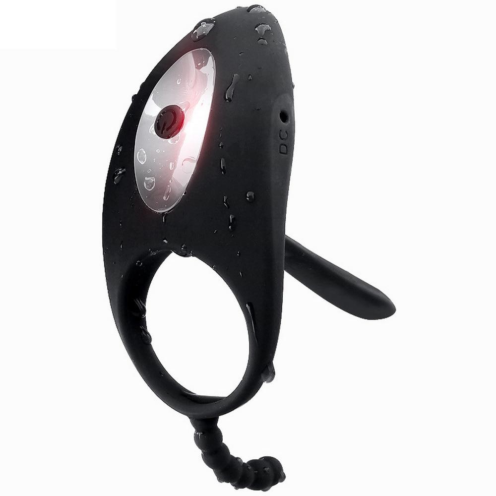 House Of Dasein Black Vibrating Cock Ring Anal Beads Butt Plug Clitoral Stimulator Couples Vibrator