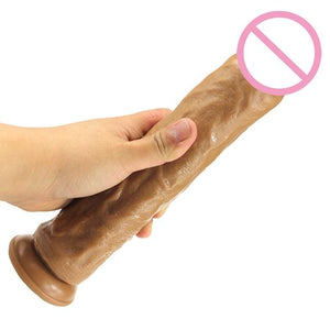 11.4 Inch Realistic Penis Super Huge Big Dildo With Suction Cup Black Flesh Cock