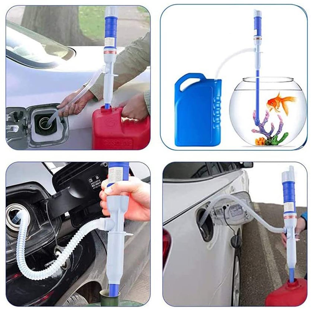 Pump Pipe Electric Siphon Oil Water Petrol Liquid Transfer Battery Operated Tool