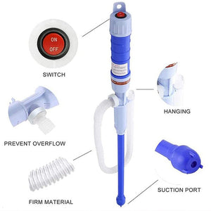 Pump Pipe Electric Siphon Oil Water Petrol Liquid Transfer Battery Operated Tool