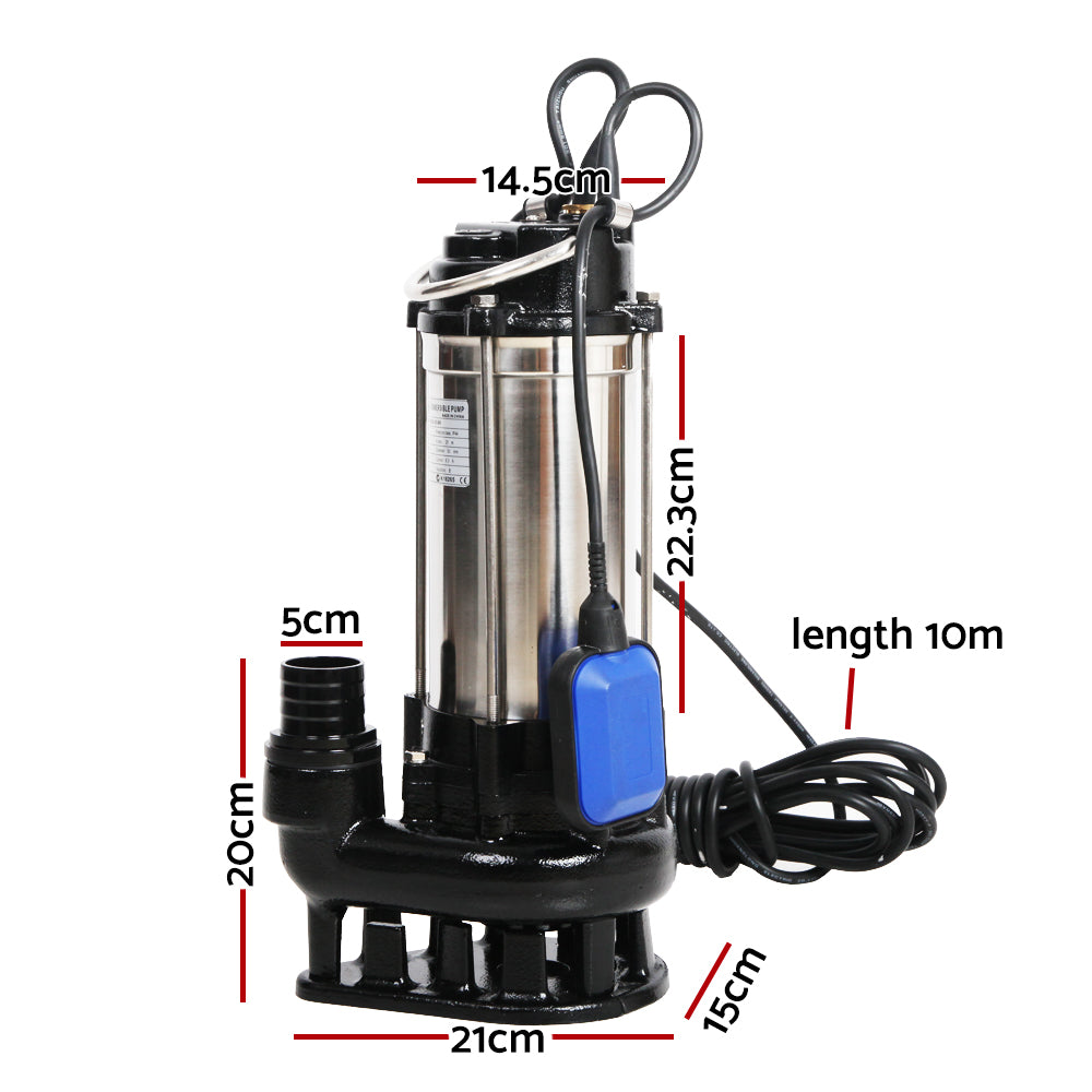 Giantz 2.7Hp Submersible Dirty Water Pump