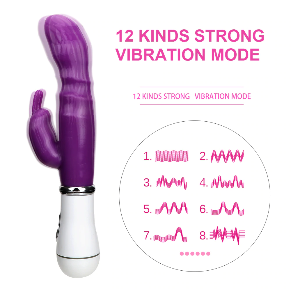 Rabbit Vibrator 12 Modes G Spot Waterproof Vibrating