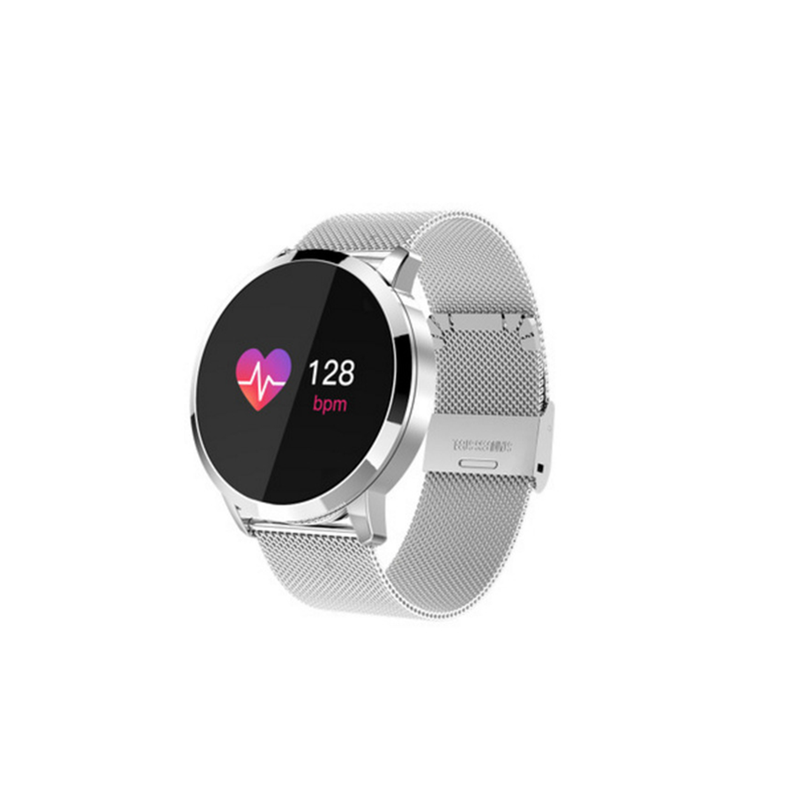 Q8 Smart Watch For Monitoring Heart Rate And Blood Pressure Silver Steel