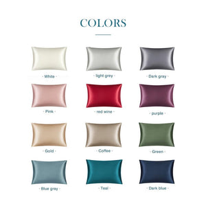 Pillowcase 50X90cm Dark Blue Mulberry Silk For Comfortable Bed