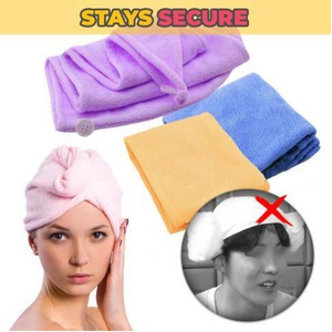 Quick Microfibre Magic Hair Drying Towel Hat