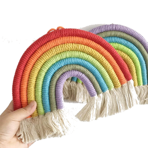 Macrame Rainbow Wall Hanging Home Decor