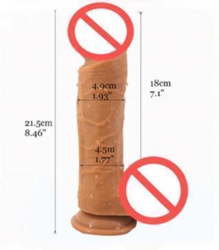 21.5Cm Silicone Dildo Realistic 4.9Cm Thick Butt Plug Pink