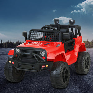 Rigo Kids Ride On Car Electric 12V Toys Jeep Battery Remote Control Red