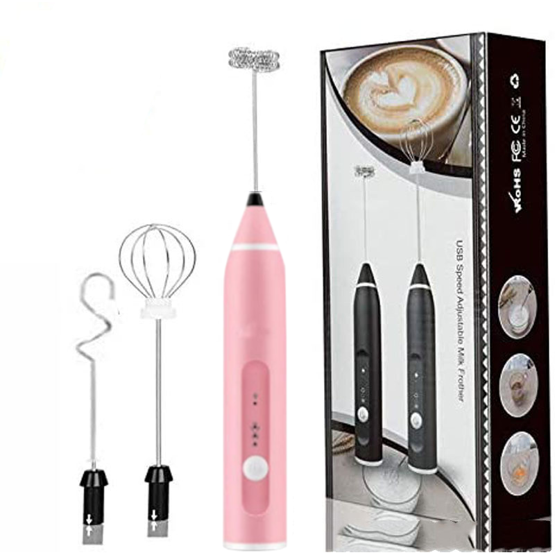 Rechargeable Electric Milk Frother Automatic Kitchen Juice Food Mixer Cream Egg Beater Blender