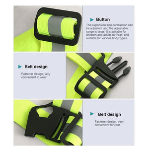 Reflective Outdoor Glow Belt Adjustable High Visibility Elastic Safety Vest