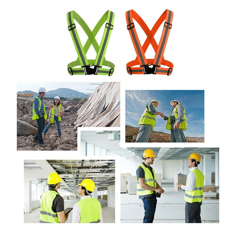 Reflective Outdoor Glow Belt Adjustable High Visibility Elastic Safety Vest