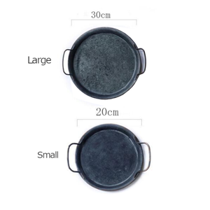 Retro Metal Plate With Handles Decorative Bread Tray