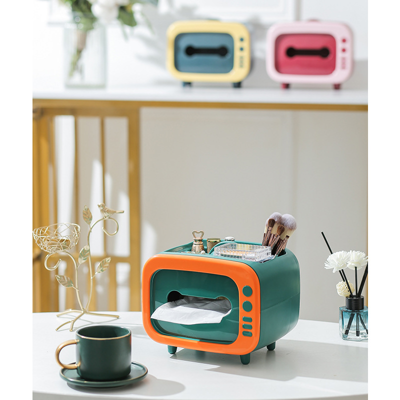 Retro Television Phone Holder Tissue Box