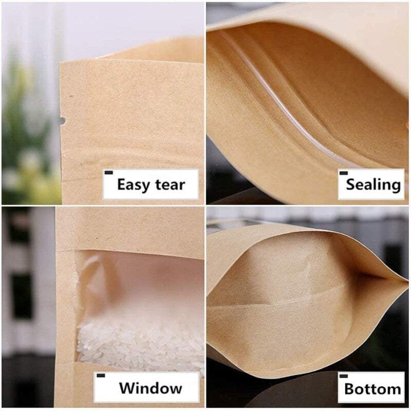 Cooler Bags Reusable Self Sealing Zipper Food Storage With Visible Window Resealable Stand Up