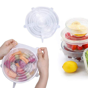 Kitchenware Reusable Silicone Food Covers Adjustable Fresh Keeping Wrap Stretch Seal Lids Bowl