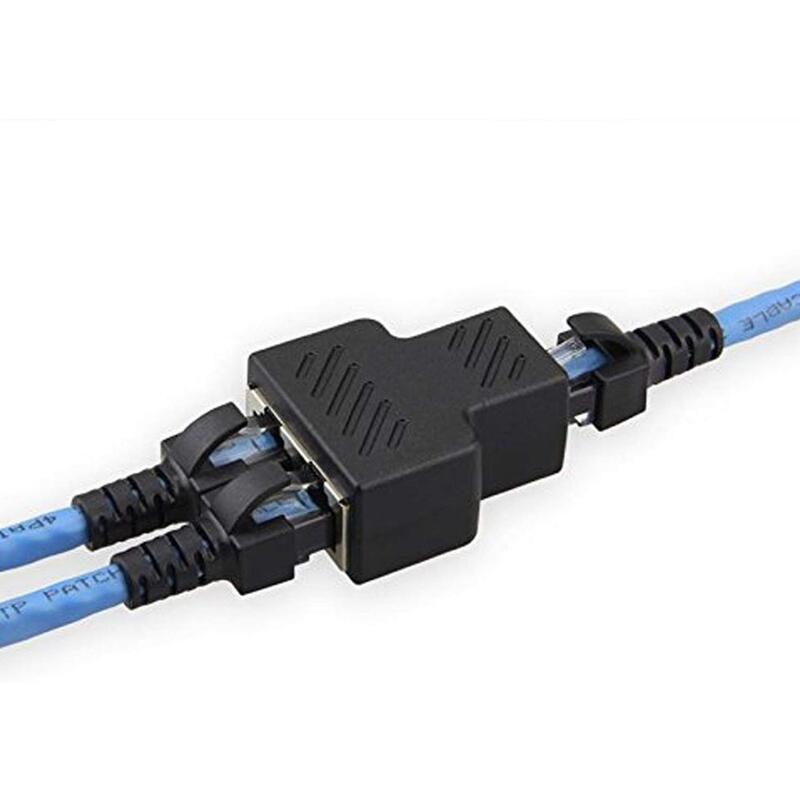 Network Cards Adapters Rj45 Ethernet Splitter 1 To 2 Extender Connecto ...