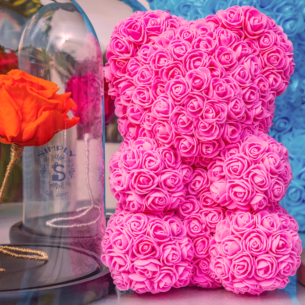 Rose Flower Teddy Bear