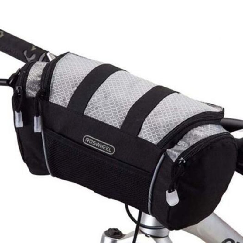 Multi Use 5L Bicycle Handlebar Bag Sling Pack Bike Front Tube Pocket For Camping Hiking Cycling Gray