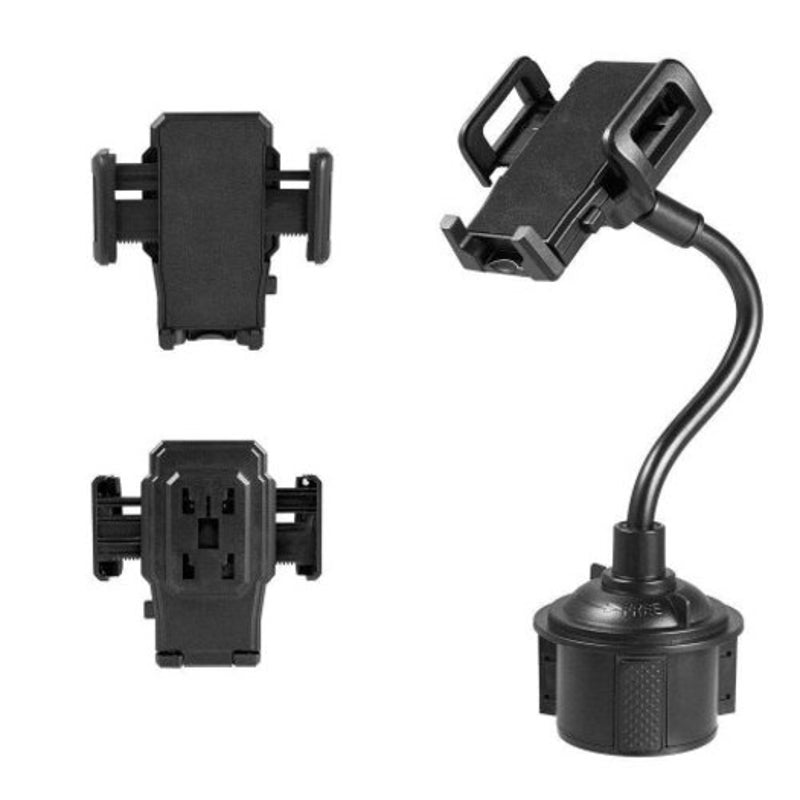 Car Cup Holder Cell Phone Mount Black