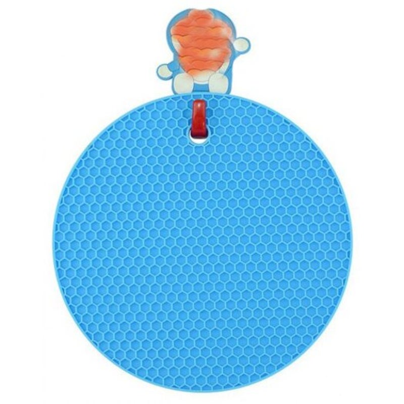 Round Heat Resistant Silicone Mat Drink Cup Coasters Non Slip Table Placemat Sky Blue