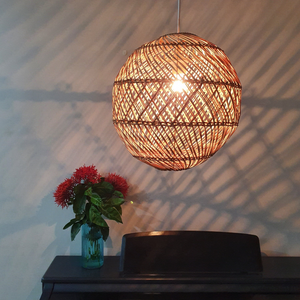 Round Rattan Pendant Light