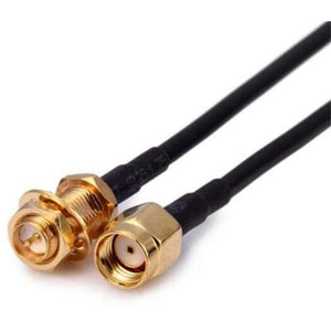 Rp Sma Male To Female Connector Pigtail Cable Wifi Router Antenna Extension Black 10M