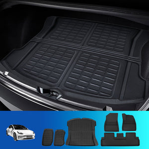 Weisshorn Car Rubber Floor Mats For Tesla Model 3 Trunk Toolbox Cargo Carpet