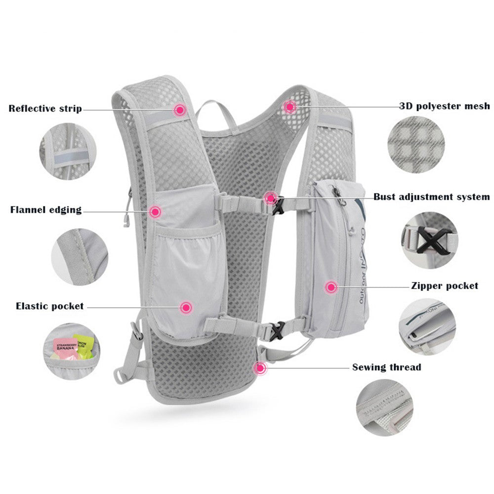 Running Hydration Vest Backpackmen Outdoor Waterproof Riding Bike Rucksackwomen Trail Marathon Jogging Hiking Bag