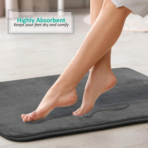 Bath Mat Wine Red Non Slip Rug Set Bathroom Absorbent Washable Carpet Accessories