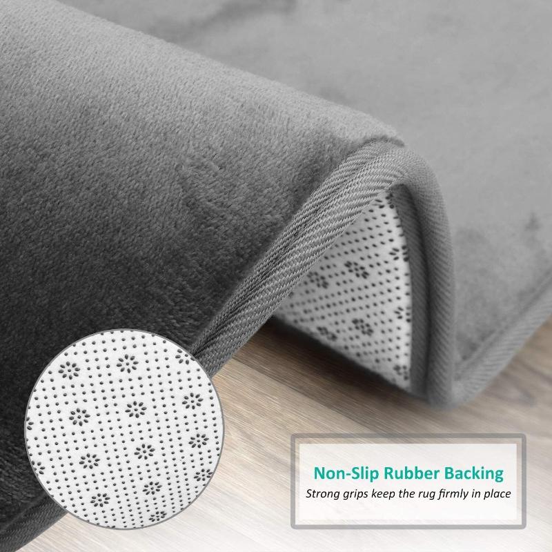 Bath Mat Wine Red Non Slip Rug Set Bathroom Absorbent Washable Carpet Accessories