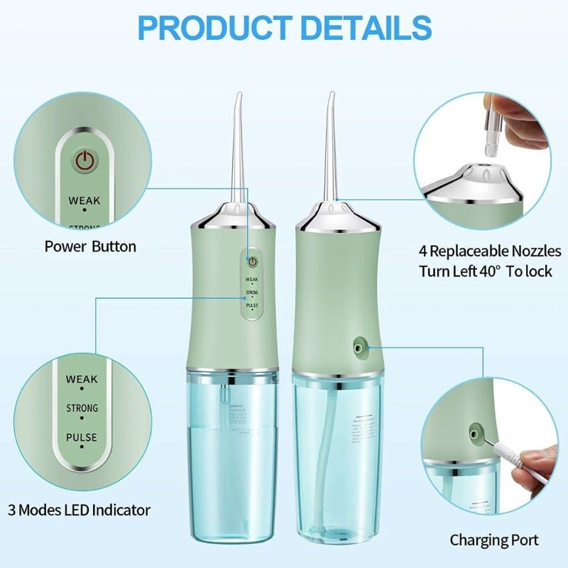 220Ml Rechargeable 3 Modes Oral Irrigator Water Flosser