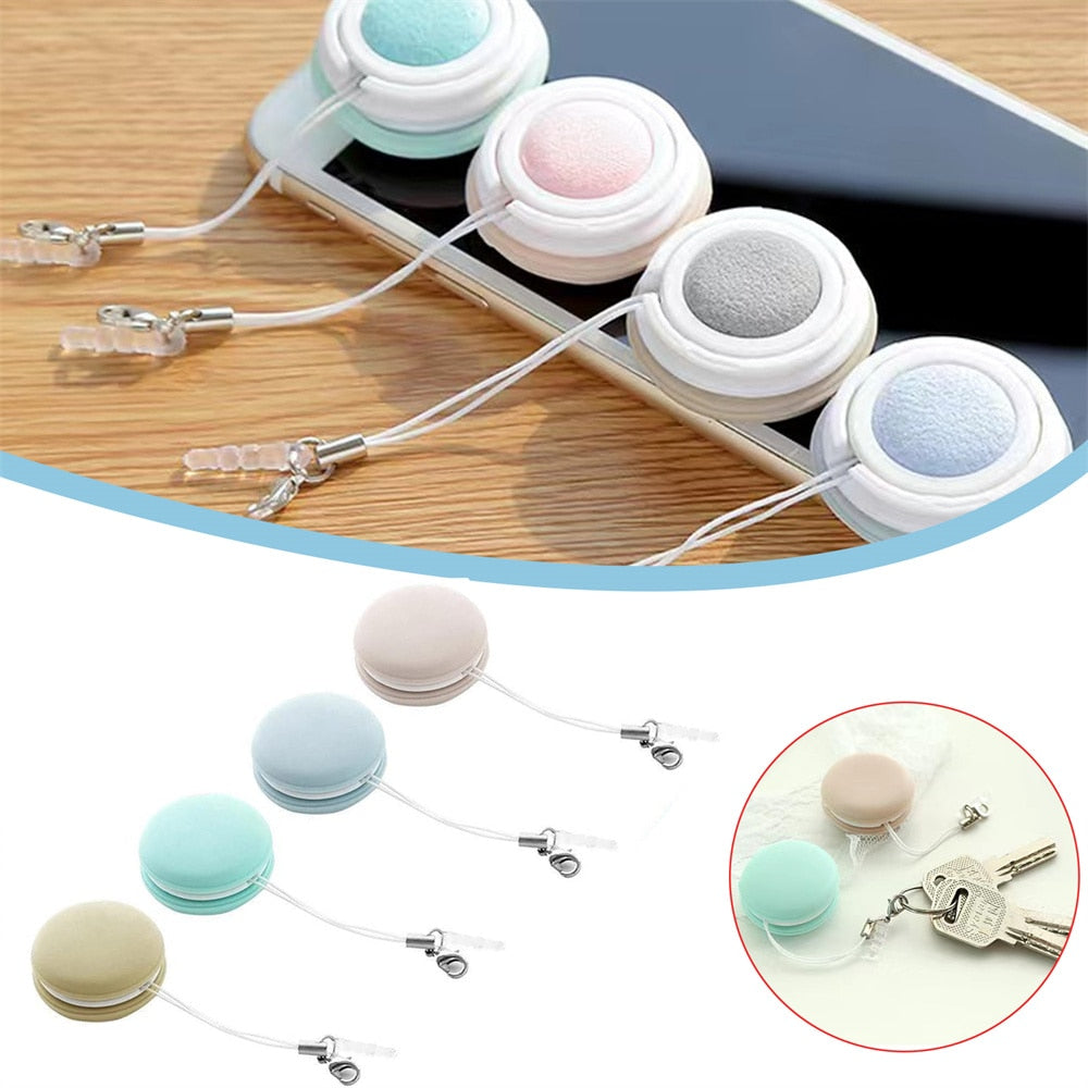 Candy Colour Macaron Shape Sunglasses Reading Glasses Phone Wipes Cloth Cleaning Tools