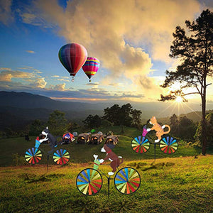 Animal Bicycle Windmill Wheel Spinner Garden Decorations