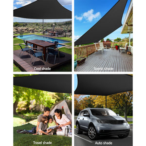 Instahut 280Gsm 5X7m Sun Shade Sail Canopy Rectangle