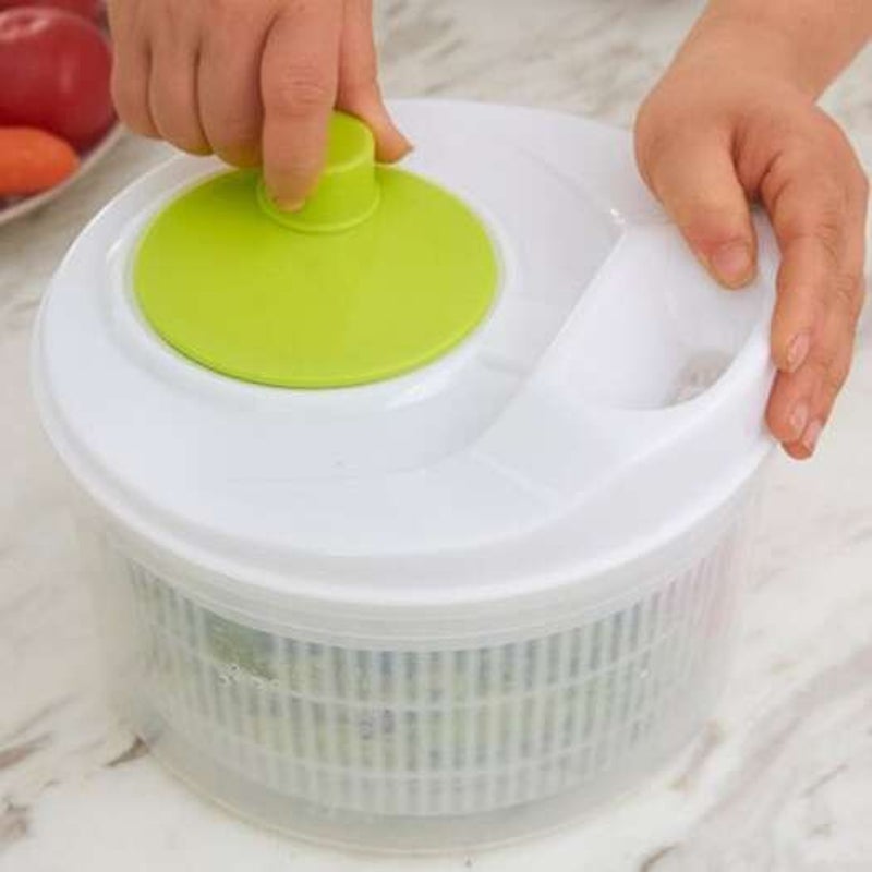 Salad Spinner Home Fruit Vegetable Dryer White